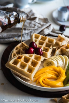 Coconut Waffles - Extra crunchy and crispy on the surface, moist and tender inside. This recipe offers the easiest way to make vegan, gluten free, and dairy free waffles and guarantees the best flavor.